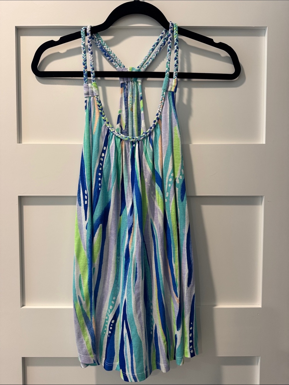Lilly Pulitzer Blue & Green Strappy top